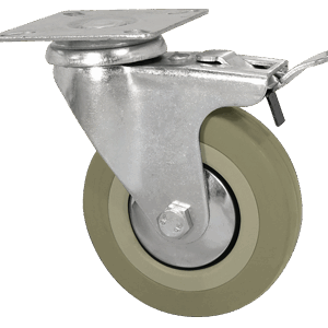 RUEDA GRIS 50MM CON FRENO