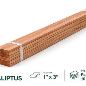 DECK EUCALIPTUS GRANDIS 1X3" X 2.44MTS (10 TABLAS)