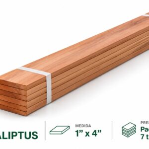 DECK EUCALIPTUS GRANDIS  1X4" X 2.75 MTS (7 TABLAS)