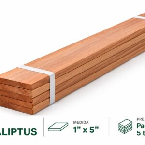 DECK EUCALIPTUS GRANDIS 1X5″ X 3.30 MTS (5 TABLAS)