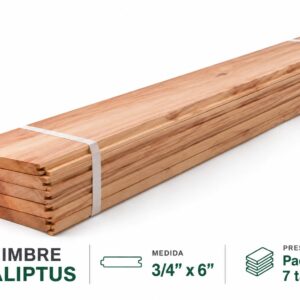MACHIMBRE EUCALIPTUS GRANDIS 3/4X6" X 2.70MTS (7 TABLAS)