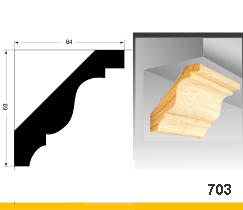CORNISA DE PINO 68MM X 64MM X 3.05